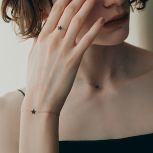 MICROTATTOO_K10ブラックダイヤモンド ブレスレット_LUCKY