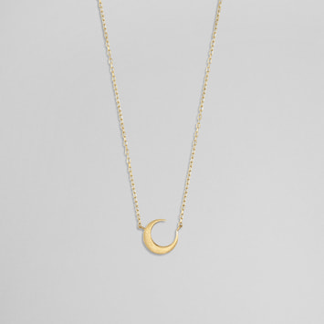 MICROTATTOO_K10ブラックダイヤモンド ネックレス MOON so black