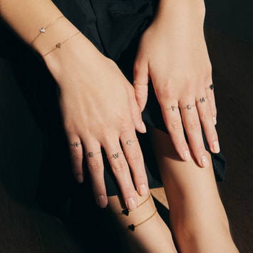オーダー品】MICROTATTOO_K10ブラウンダイヤモンド リング A-Z オーダー品】MICROTATTOO_K10ブラウンダイヤモンド リング A-Z
