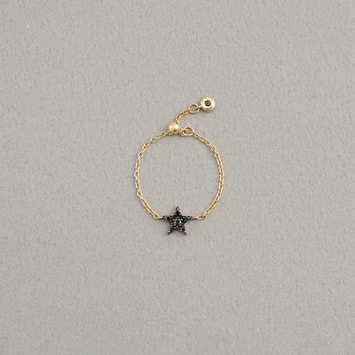 MICROTATTOO_K10ブラックダイヤモンド リング_LUCKY STAR_so MICROTATTOO_K10ブラックダイヤモンド リング_LUCKY STAR_so