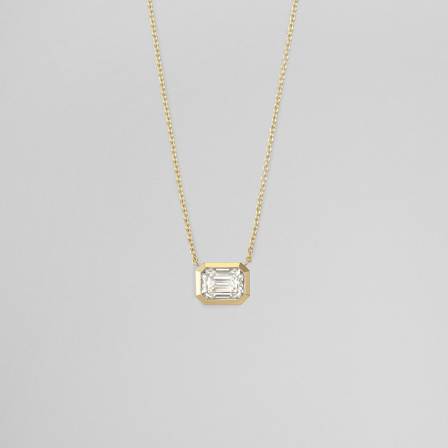 LAB_K10 モアッサナイト ネックレス