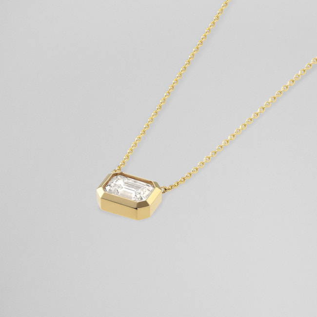 LAB_K10 モアッサナイト ネックレス