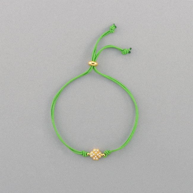 Donation for more trees_コードブレスレット Clover