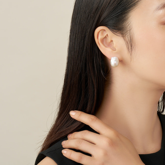 淡水バロックパール ピアス