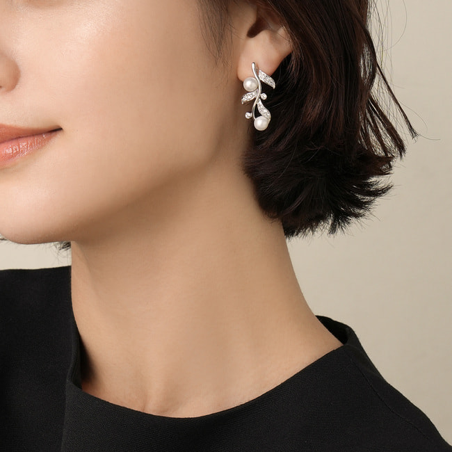 淡水パール ボタニカルピアス