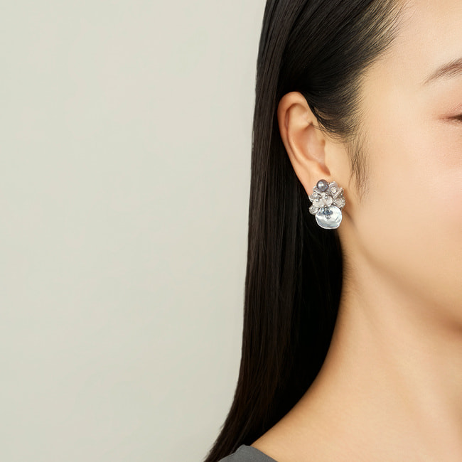 淡水パール イヤリング