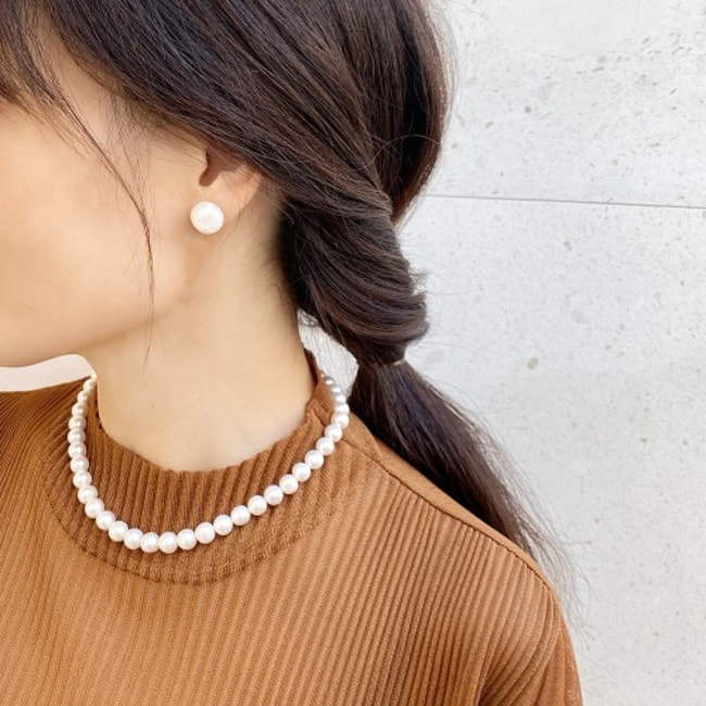 淡水パール 大粒(約13mm)イヤリング