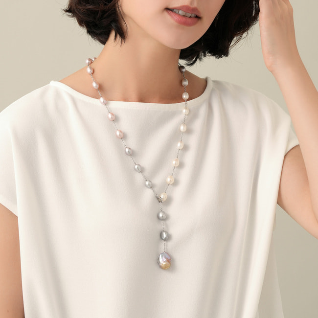 淡水パール ステーションネックレス