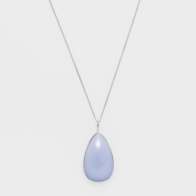 ブルーカルセドニー ネックレス