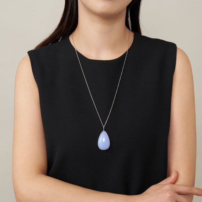 ブルーカルセドニー ネックレス