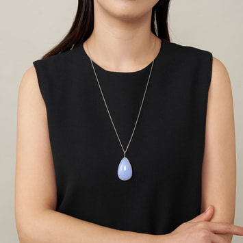 ブルーカルセドニー ネックレス