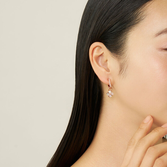 シェルフラワー イヤリング