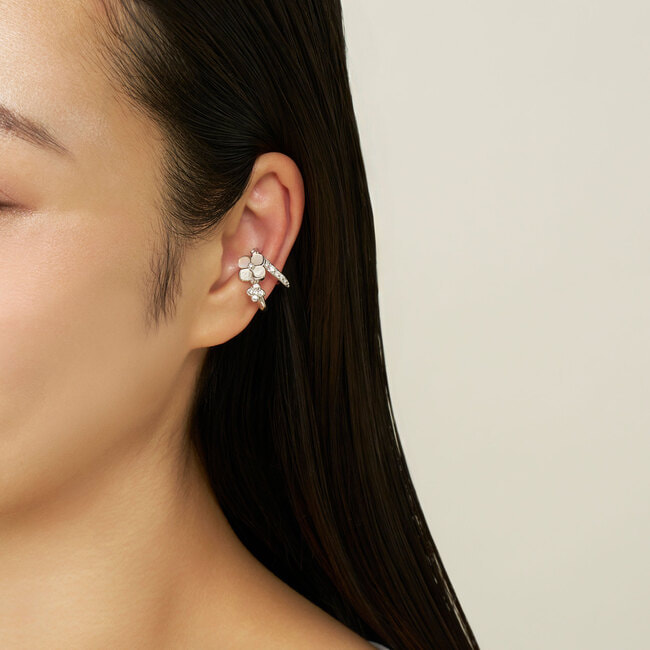 シェルフラワー イヤーカフ2点セット