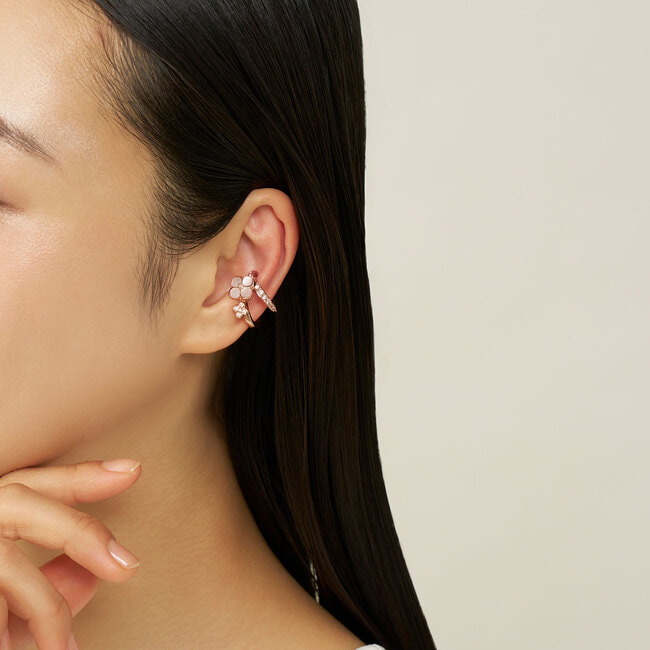 シェルフラワー イヤーカフ2点セット