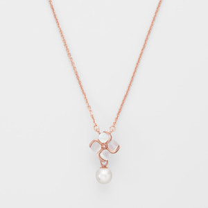 淡水パール シェルフラワー ネックレス