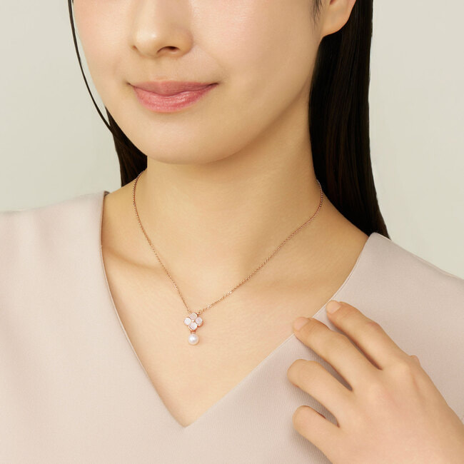 淡水パール シェルフラワー ネックレス