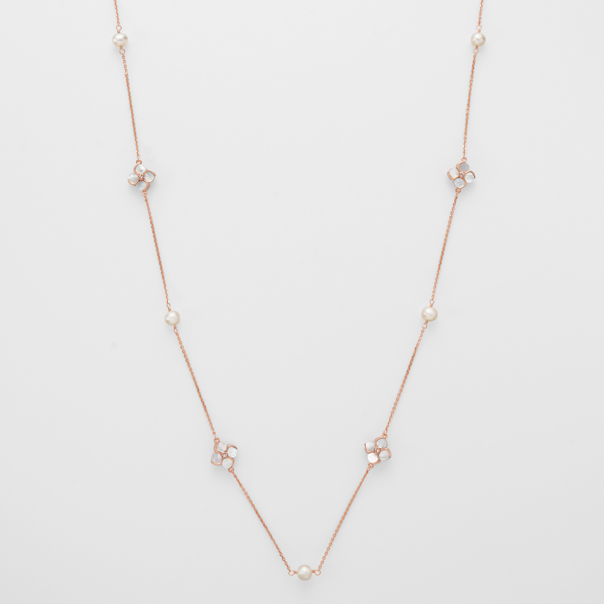 淡水パール シェルフラワー ネックレス