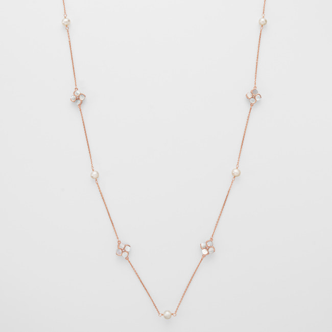 淡水パール シェルフラワー ネックレス