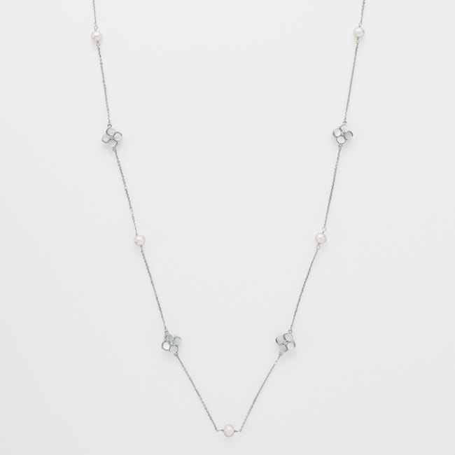 淡水パール シェルフラワー ネックレス