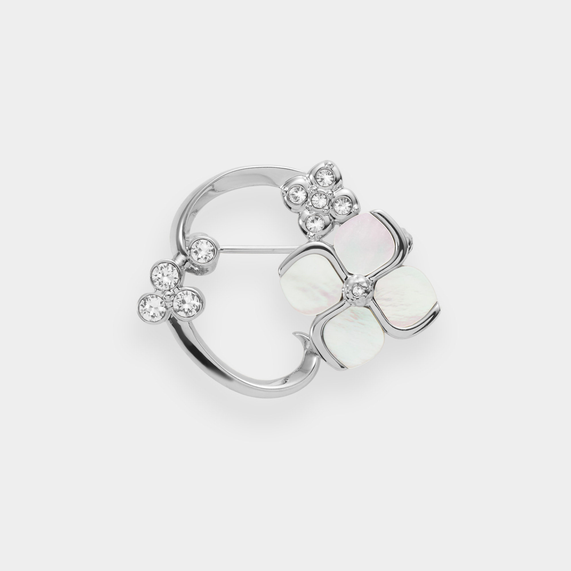 シェルフラワー ブローチ