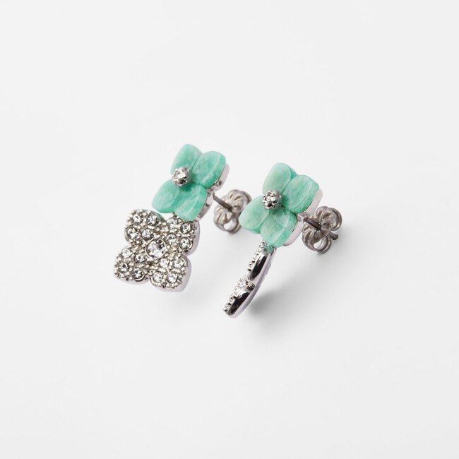 アマゾナイト フラワー ピアス