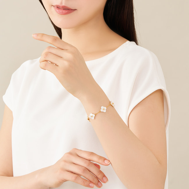 シェルフラワー ブレスレット