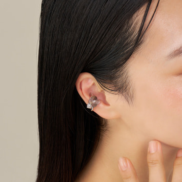 シェルフラワー イヤーカフ2点セット