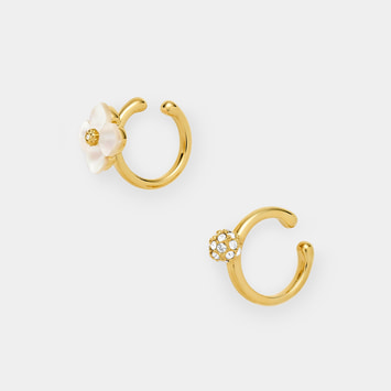 シェルフラワー イヤーカフ2点セット