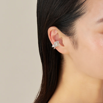 シェルフラワー イヤーカフ2点セット