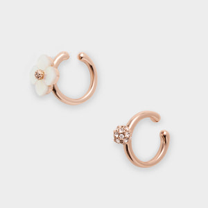 シェルフラワー イヤーカフ2点セット