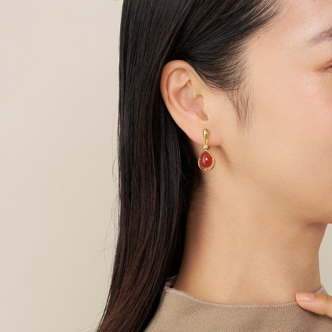 《STORY12月号掲載》カーネリアン イヤリング