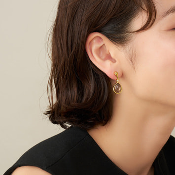 シェル カラーストーン イヤリング