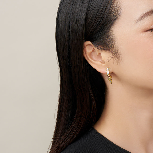 リボン イヤリング