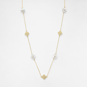 VENDOME/ヴァンドーム SWAROVSKI シェルフラワーネックレス VBMN200050BP シェルフラワー スライドネックレス｜ネックレス