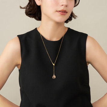 VBMN564265U2 シェル カラーストーン スライドネックレス