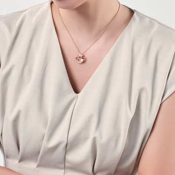 VBMP401040P2 シェル ローズ ネックレス｜ネックレス｜ヴァン