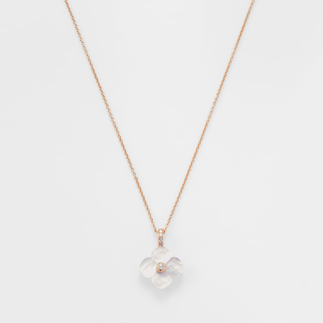 DECOUVERTE 18K フラワー シェル ネックレス DECOUVERTE 18K フラワー シェル ネックレス DECOUVERTE 18K
