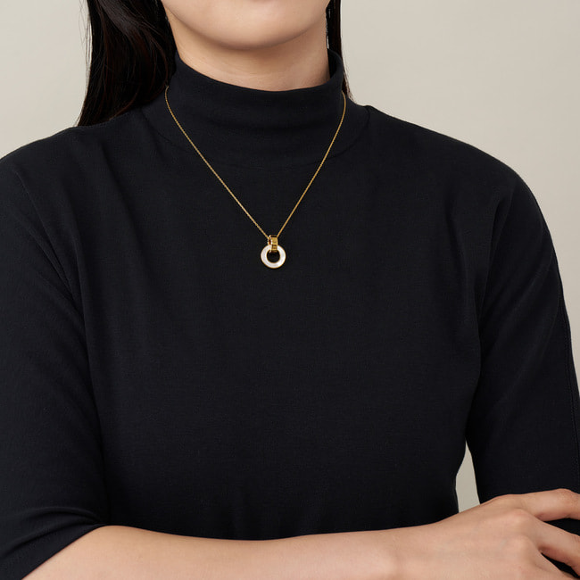 シェル サークル ネックレス