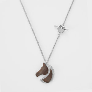 黒蝶貝 馬 ネックレス