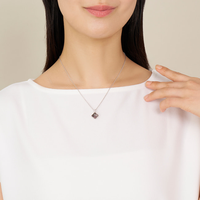 シェルフラワー リバーシブルネックレス