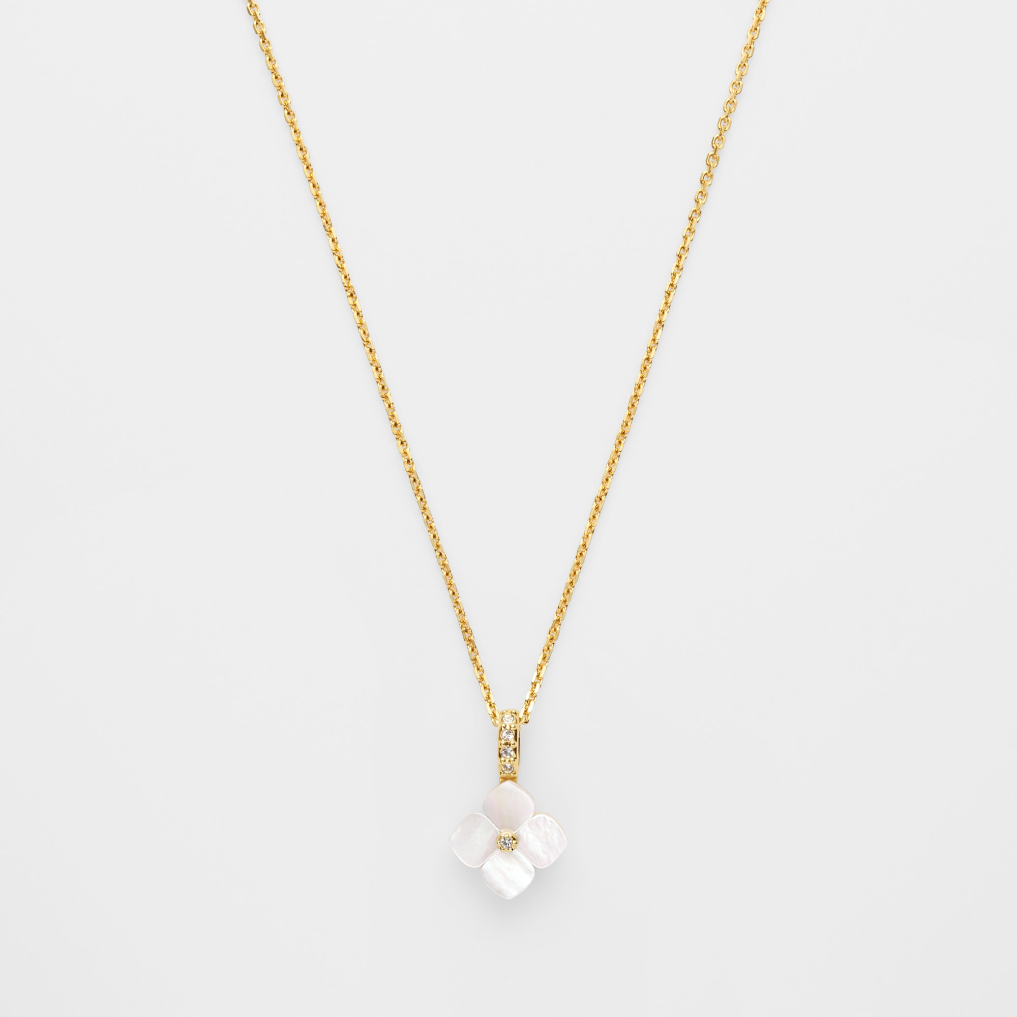 シェルフラワー リバーシブルネックレス