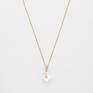 シェルフラワー リバーシブルネックレス