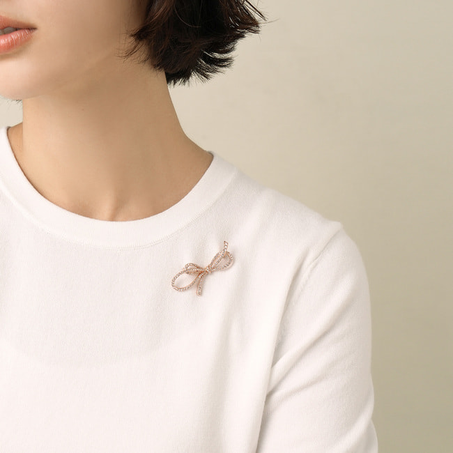 リボン ブローチ