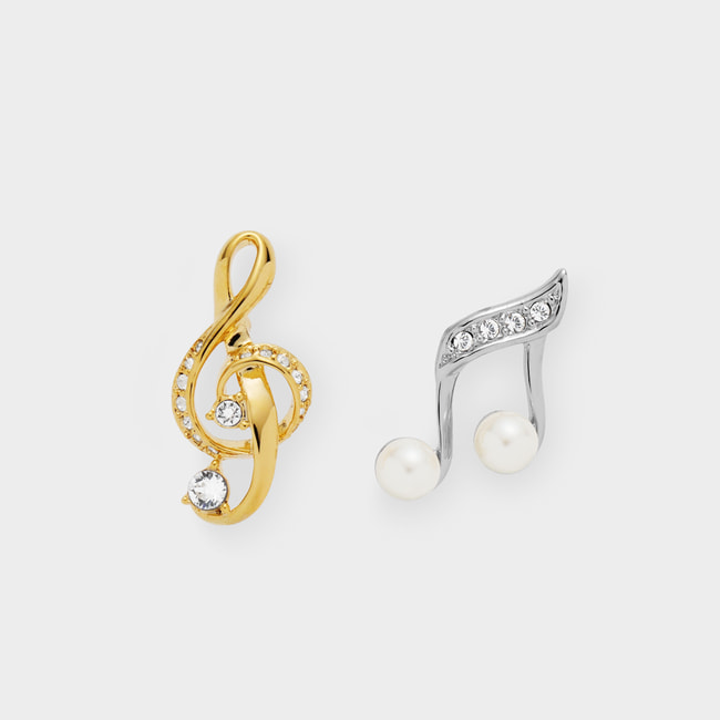 音符 ブローチ ２点セット