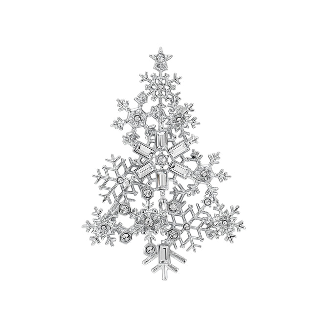 雪の結晶 クリスマスツリー ブローチ（VBMV6561__UT）｜ブローチ 