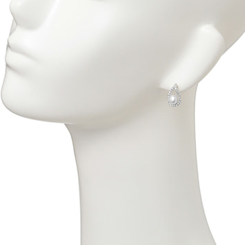 Shashi ピアス 淡水パール キュービックジルコニア パール／キュービックジルコニアピアス - Broid