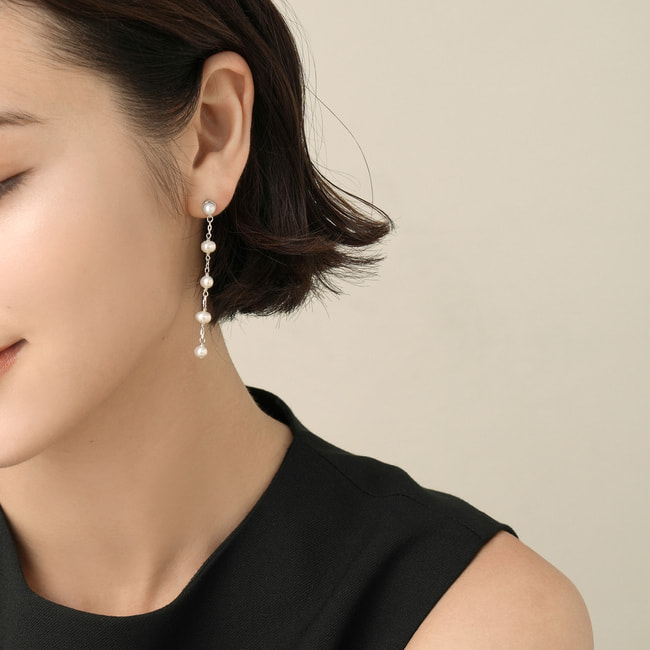 《VERY3月号掲載》淡水パール ピアス