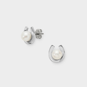 ホースシュー 淡水パール ピアス