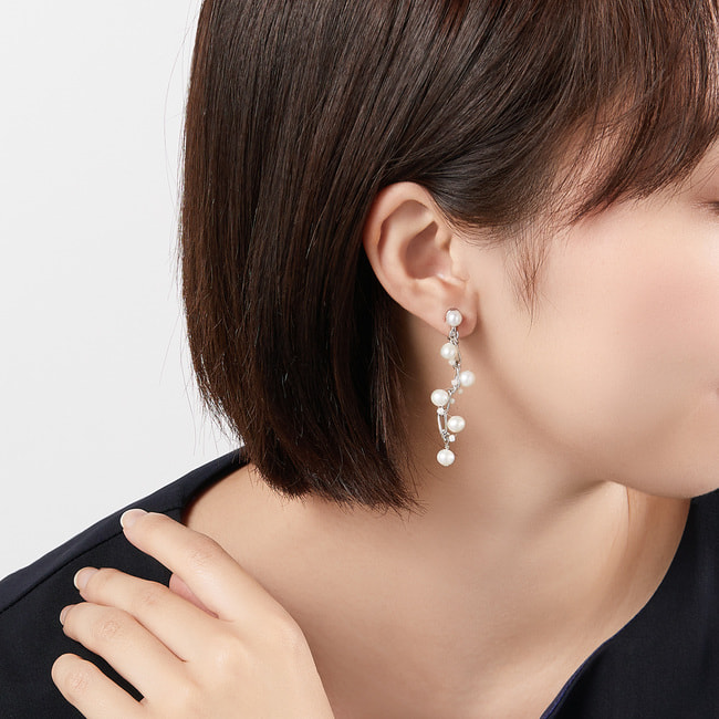 淡水パール イヤリング