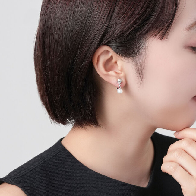 淡水パール イヤリング